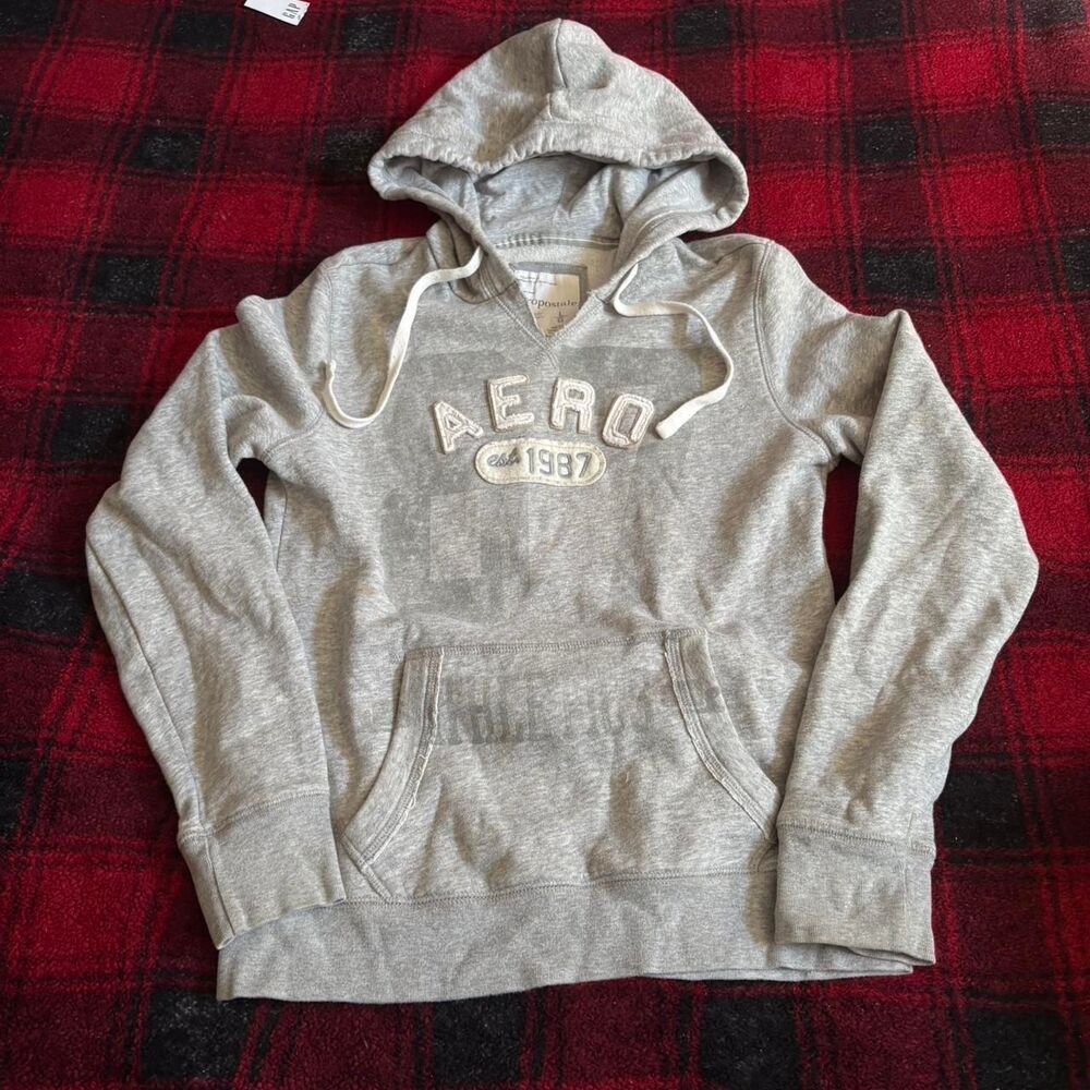 Aeropostale Women's Grey Hoodie